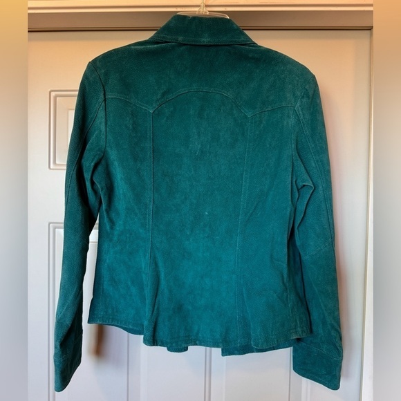 Suede Emerald Green Jacket, snap button, women’s Small NWOT -✨ Originally $150 - Picture 6 of 11